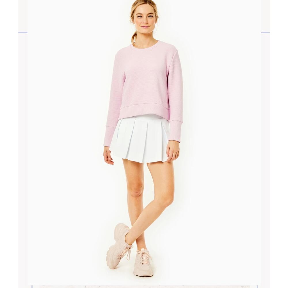NWT Addison Bay Active Rib Crewneck Sweatshirt, Pink, XL - Picture 5 of 10